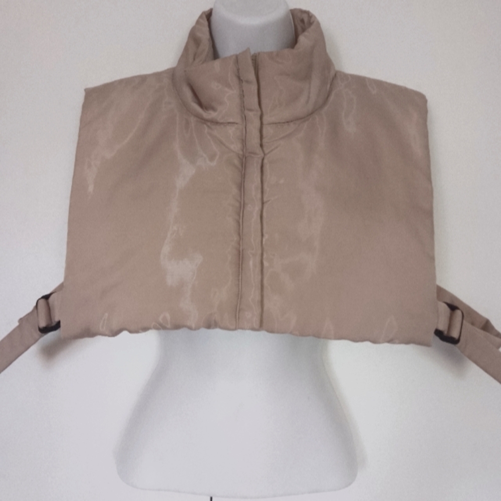 COS Padded Puffer Mock Neck Cropped Vest Insert